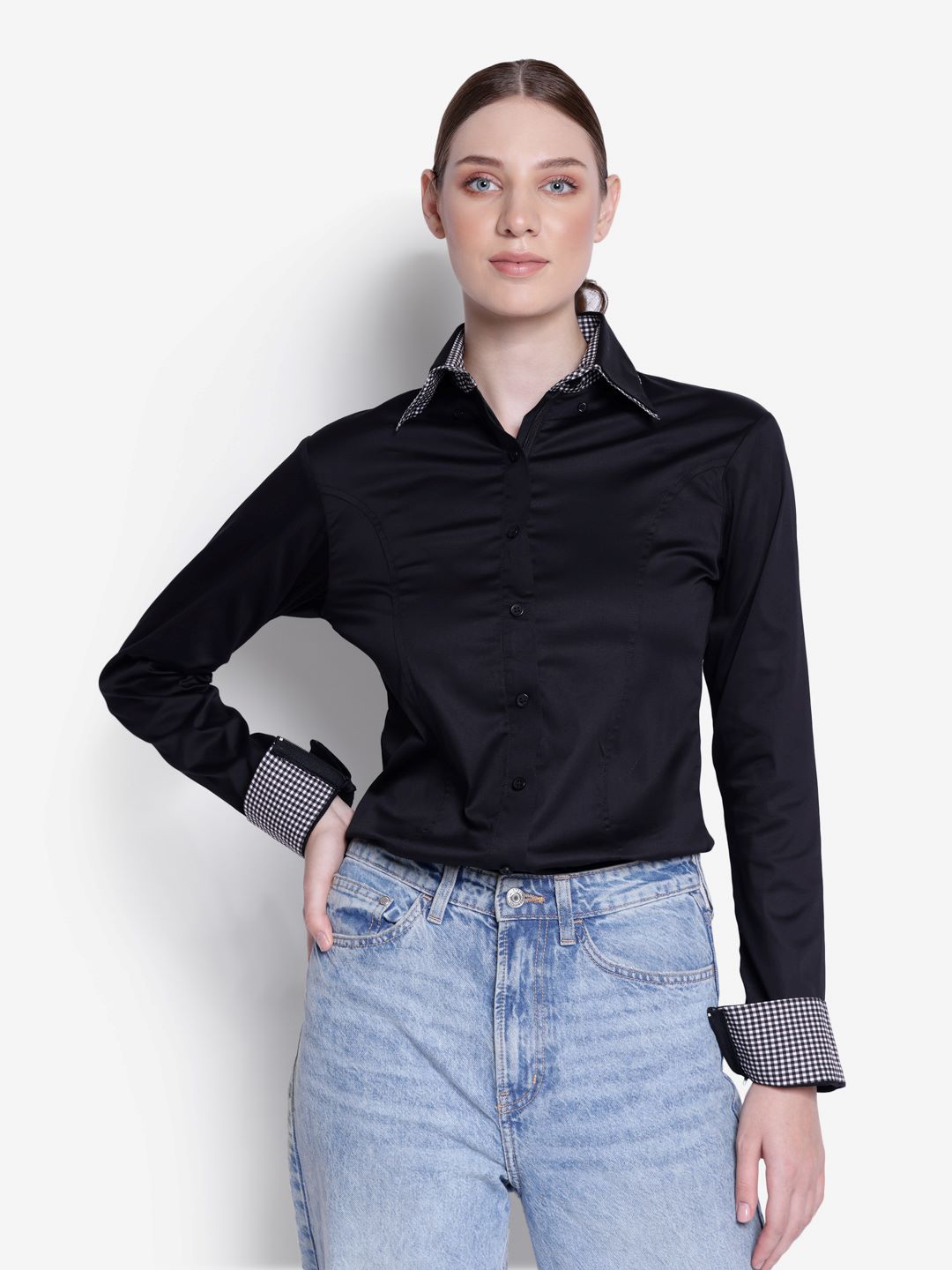TuffRider Ladies ADEY Double Collar Shirt - Breeches.com