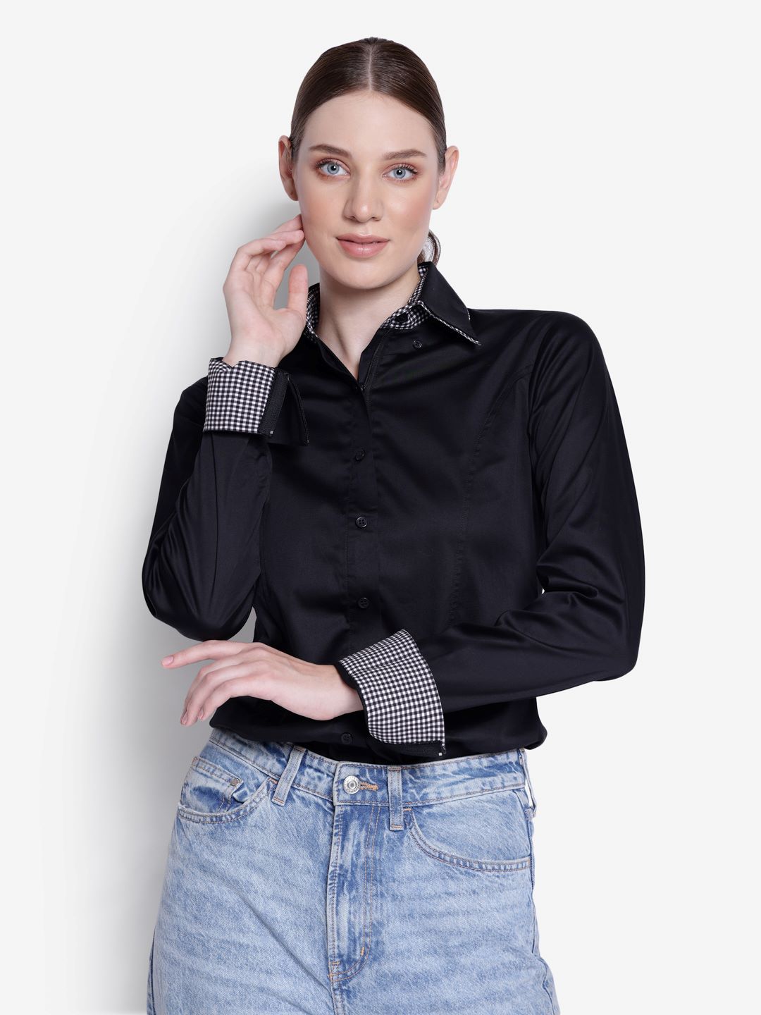 TuffRider Ladies ADEY Double Collar Shirt - Breeches.com