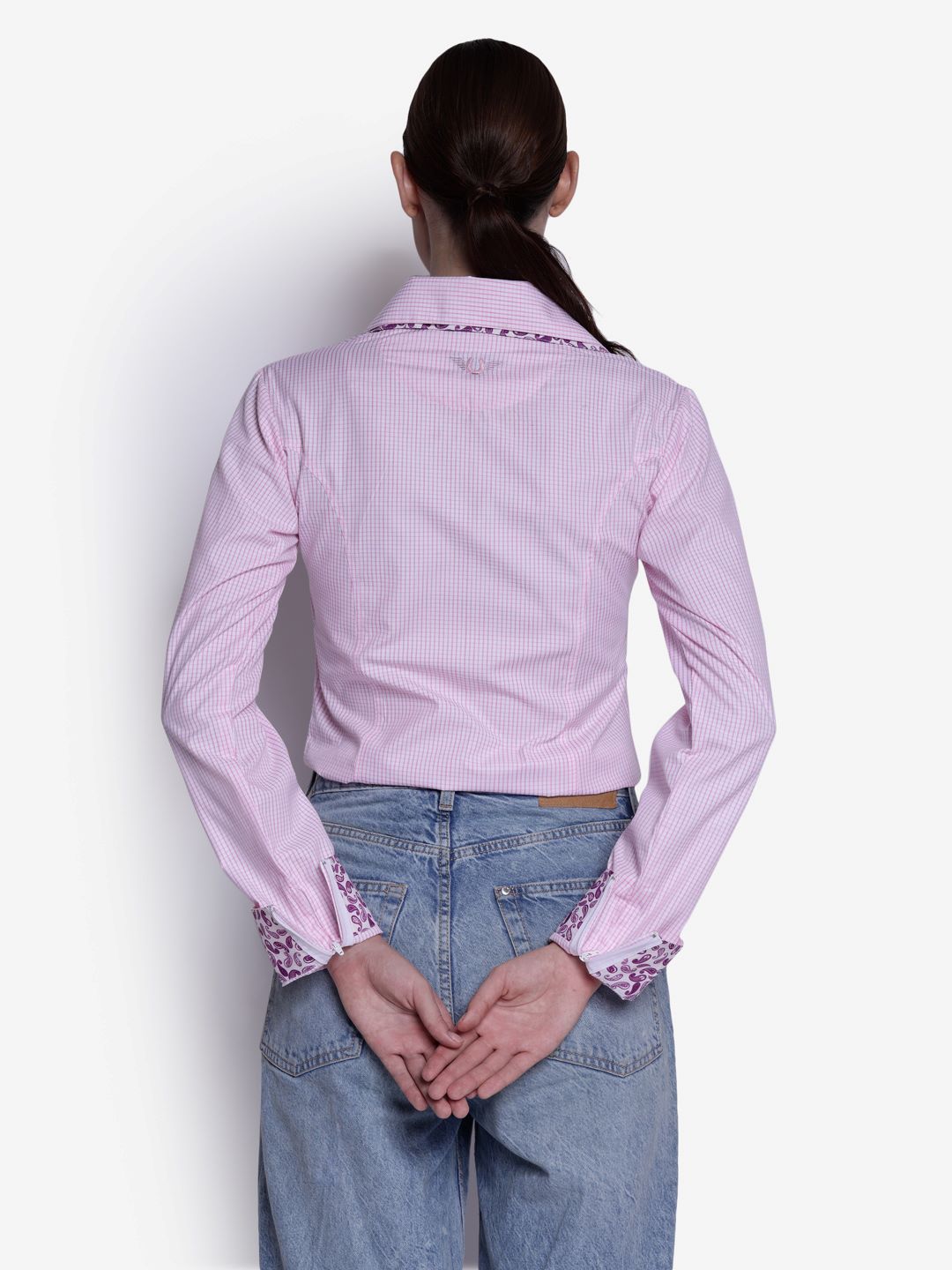 TuffRider Ladies ADEY Double Collar Check Shirt - Breeches.com