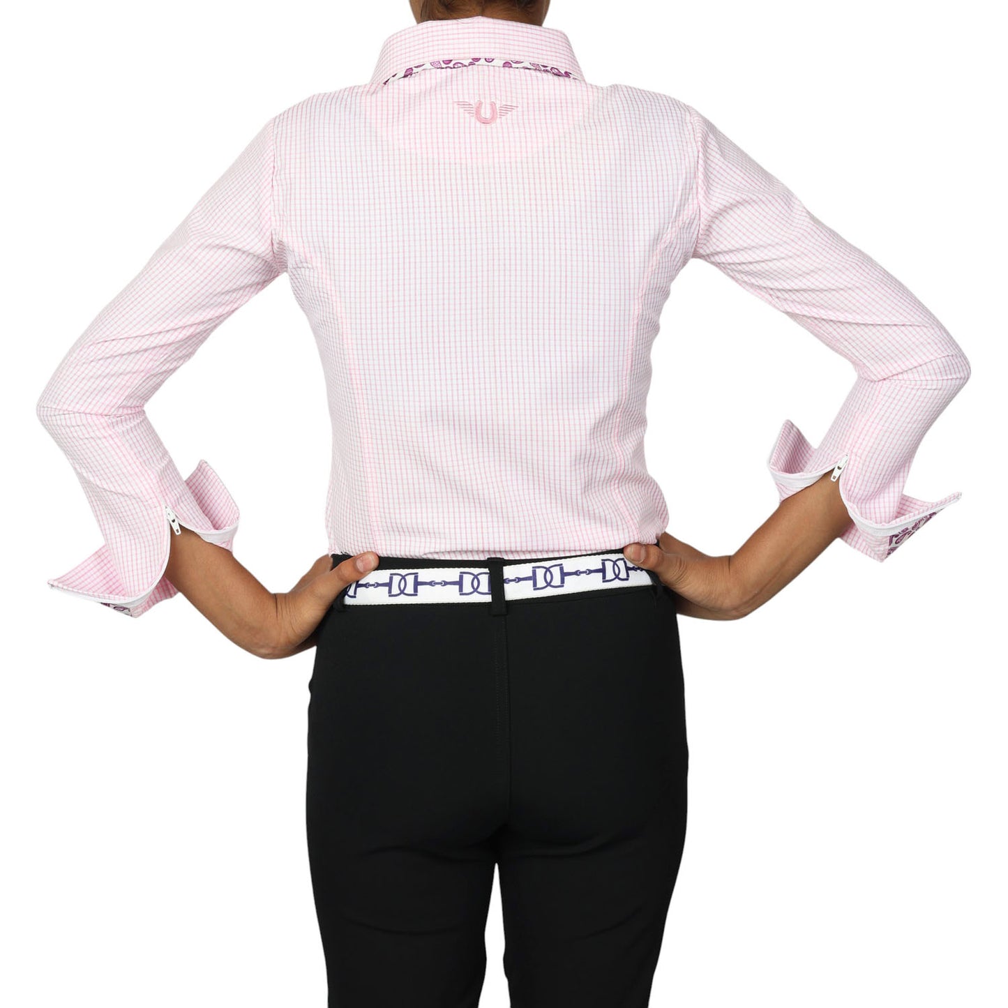TuffRider Girls ADEY Double Collar Check Shirt - JPC Equestrian.com