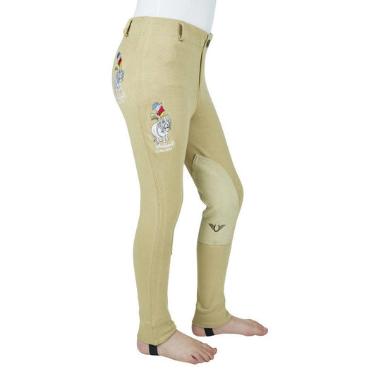 TuffRider Children's Thelwell Sweep Embroidered Pull-On Knee Patch Jods