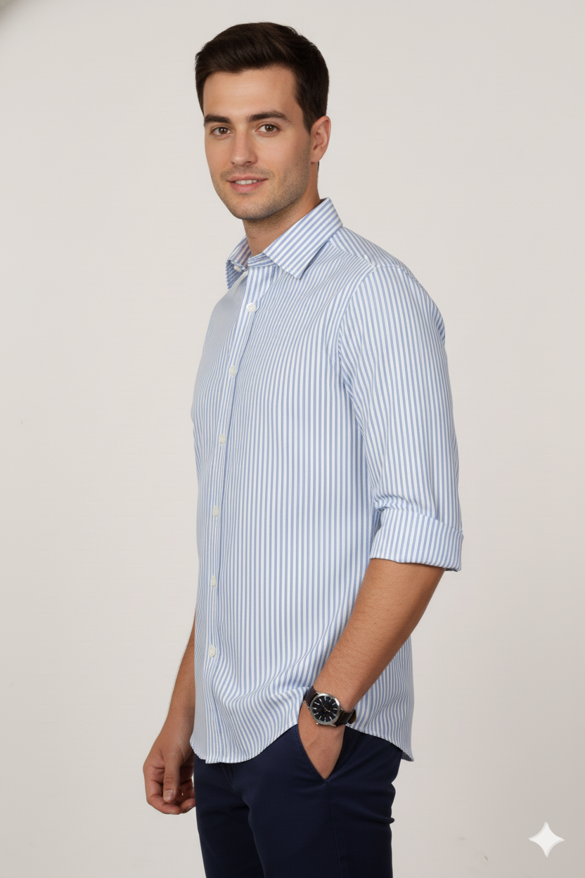 TuffRider Mens ADEY Stripe Shirt