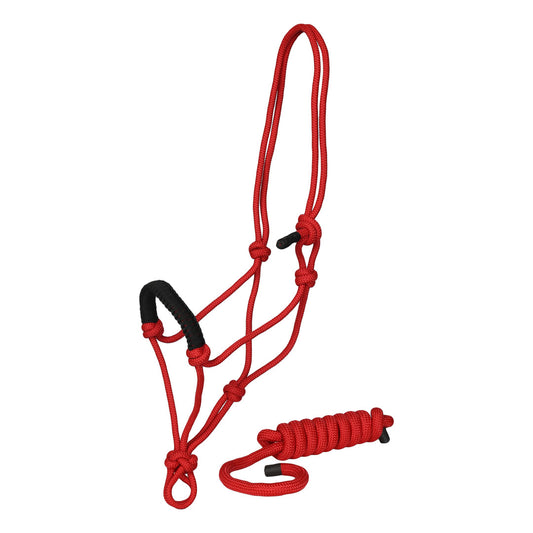 TuffRider Rugged Rope Halter Braided Noseband with matching lead