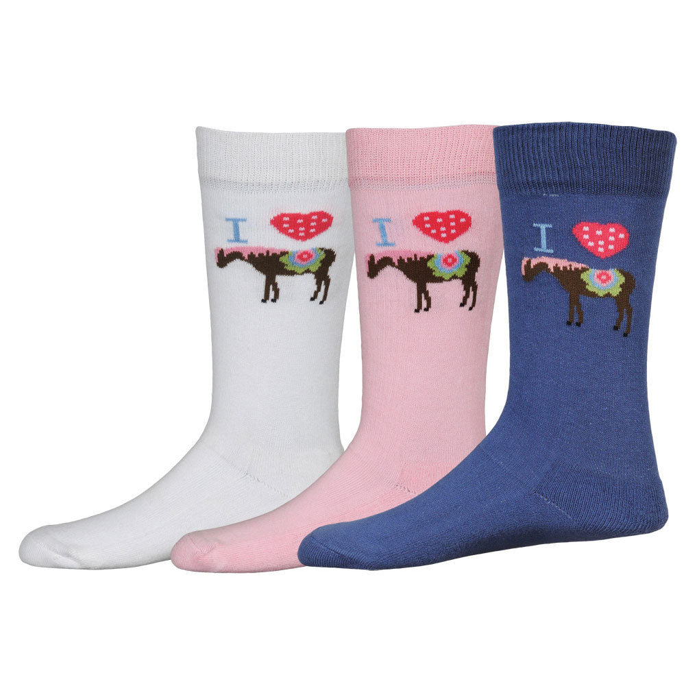TuffRider I Heart Pony Ankle Socks - 3 Pack
