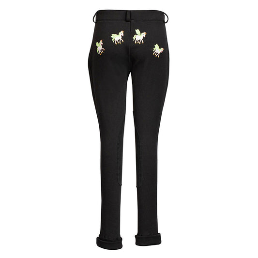 TuffRider Children's Unicorn Unifleece Pull-On Knee Patch Winter Jodhpurs