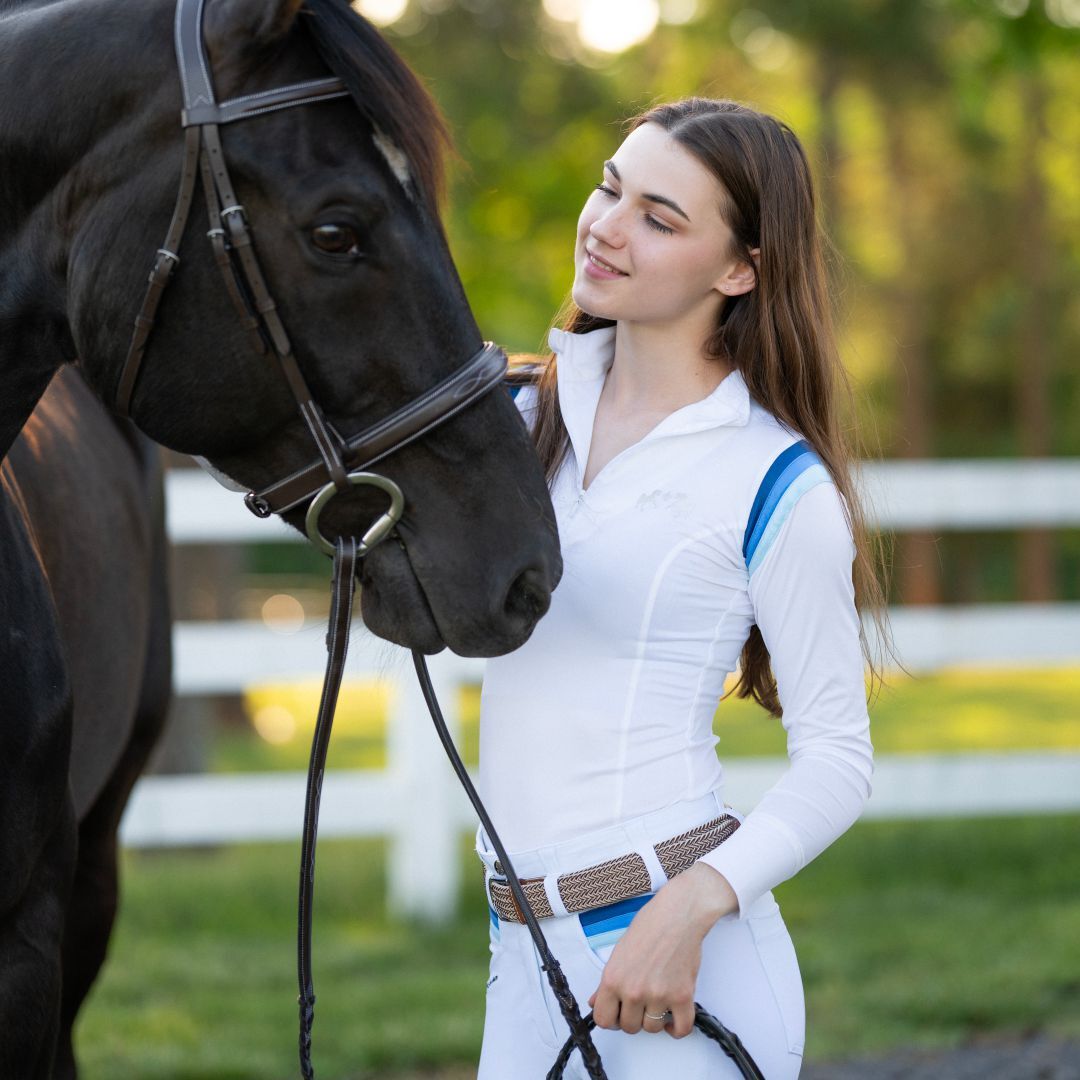 Equine Couture Gradient Long Sleeve Show Shirt