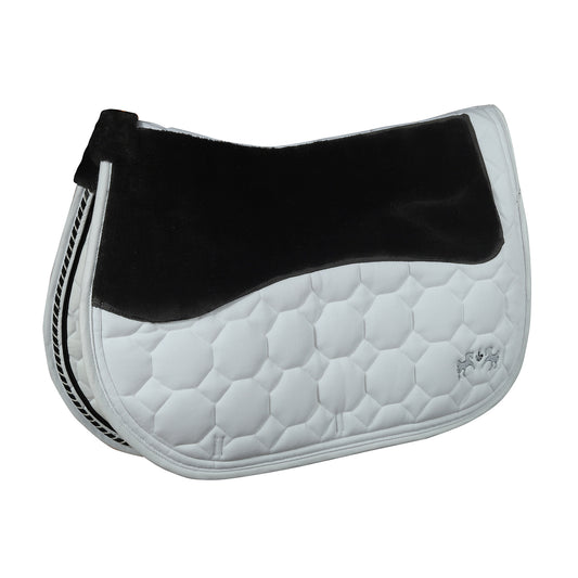 Equine Couture Luxe Saddle Pad with White Sherpa Fleece lining