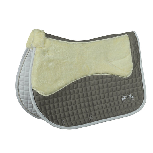 Equine Couture Regal Saddle Pad with White Sherpa Fleece and CoolMax lining