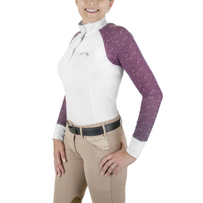 Equine Couture Women Smyrna Printed Long Sleeve Show Shirt