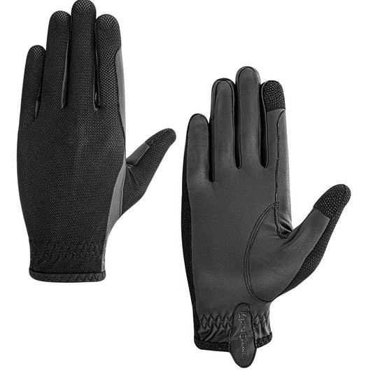 Equine Couture Aerocool Hook and Loop Adjustable Touch Screen Riding Gloves