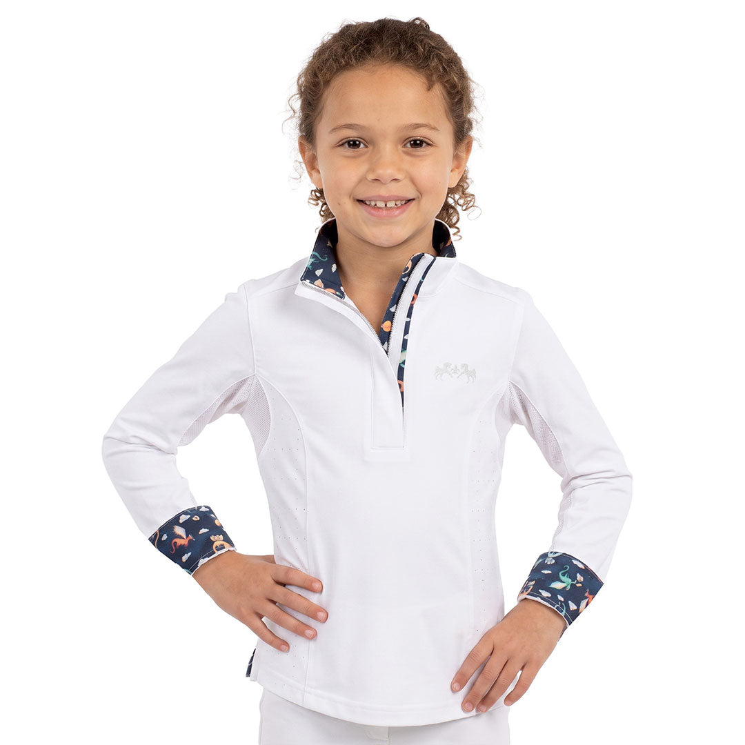 Equine Couture Girls Dragon Long Sleeves Competition Shirt