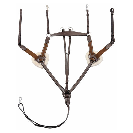 Henri de Rivel Pro 5 Point Elastic Breastplate Martingale with Running Attachment