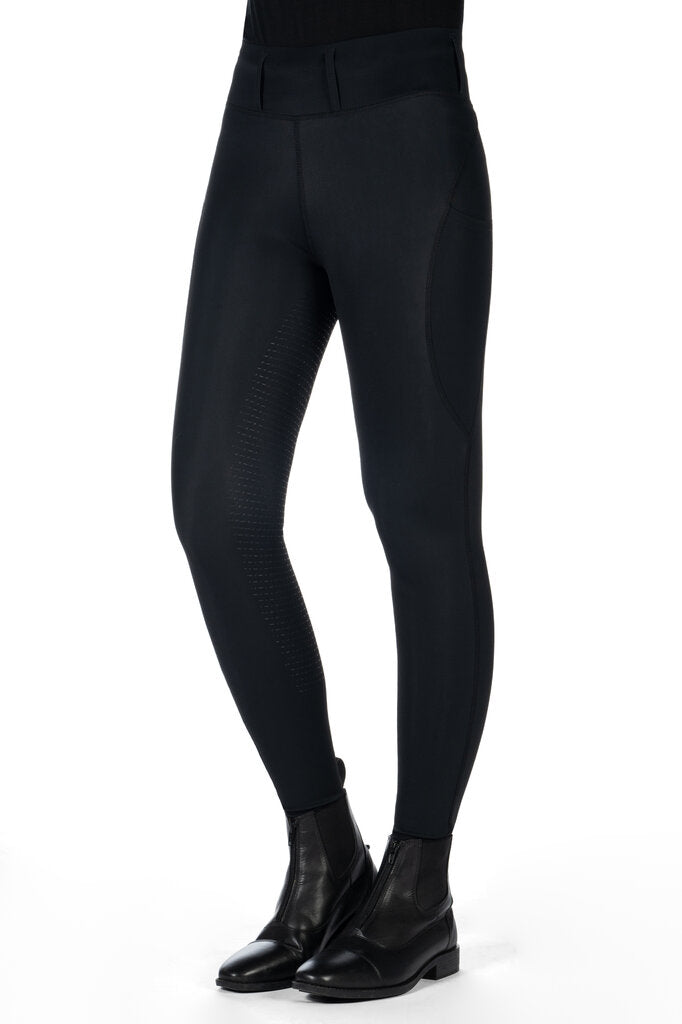 HKM Jil High Waist- Sil. Full Seat Ladies Riding Leggings - JPC Equestrian.com