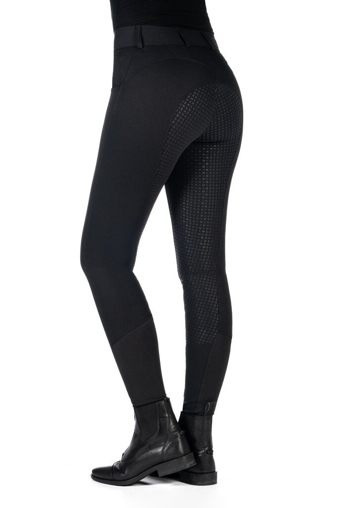 HKM Ari Mid Rise- Sil. Full Seat Ladies Riding Breeches - JPC Equestrian.com