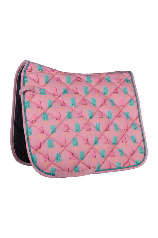 HKM Naples Saddle Cloth-Magenta/Aqua - JPC Equestrian.com