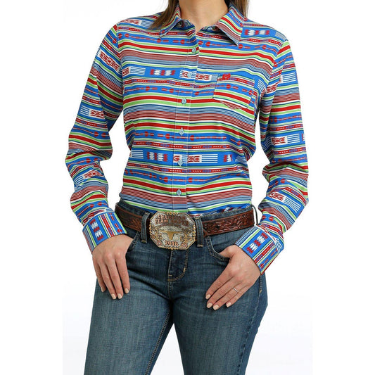 Cinch Women's Long Sleeve Arena Flex Printed Shirt