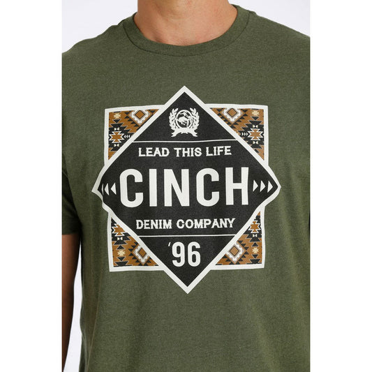 Cinch Men's Short Sleeve Aztec Tee