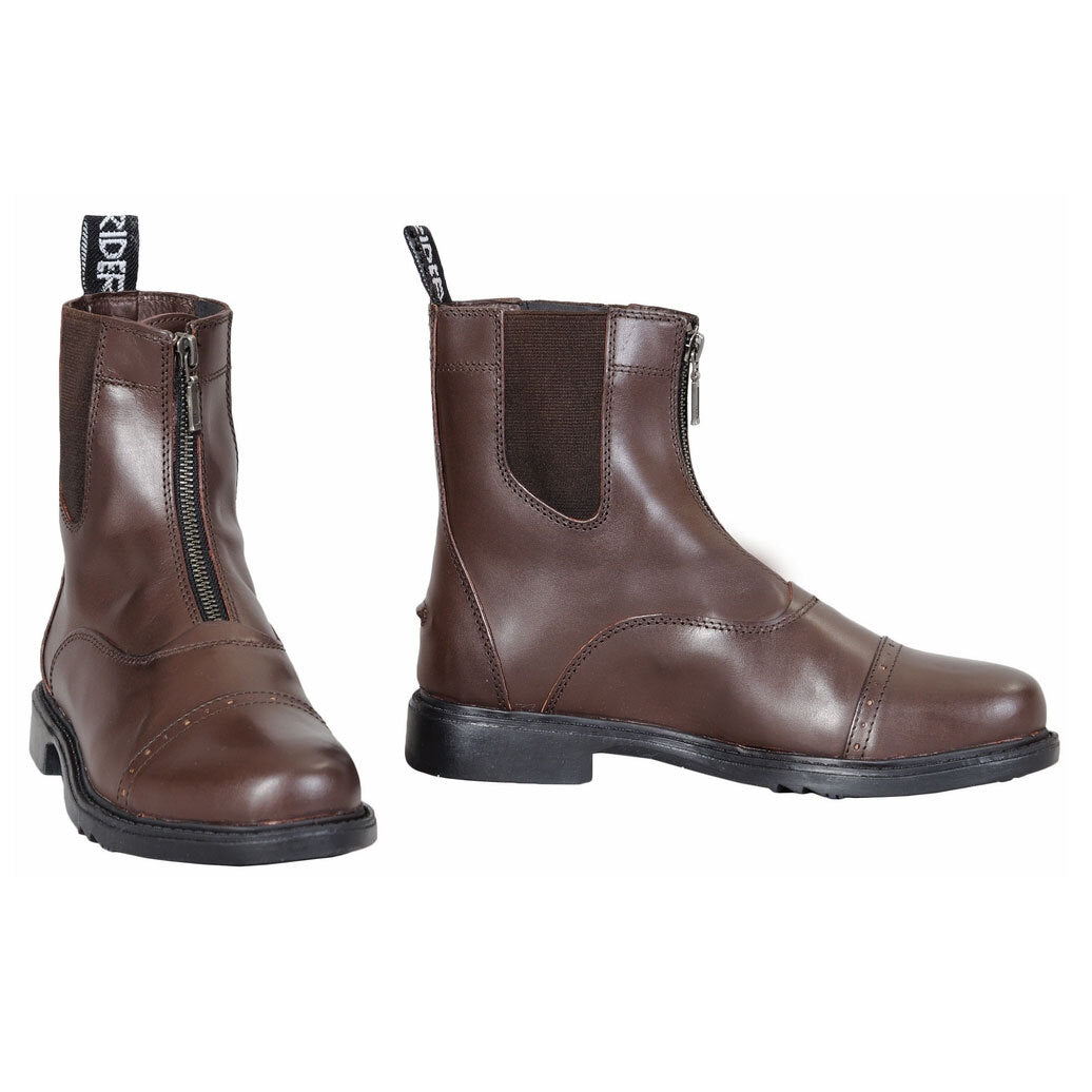 TuffRider Children's Baroque Front Zip Paddock Boots w/ Metal Zipper
