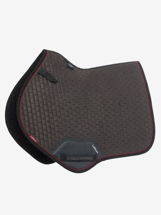 Lemieux Suede Close Contact Square Saddle Pad Cinder Large
