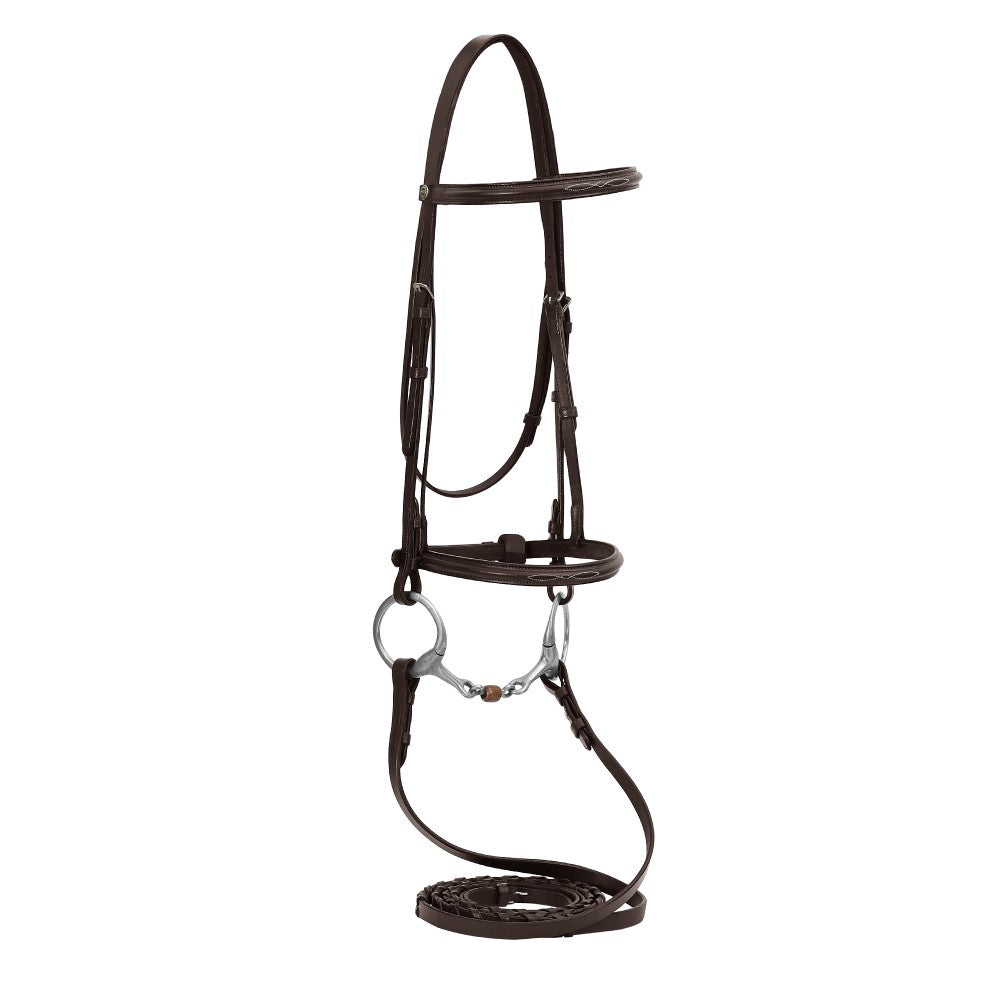 Henri de Rivel Advantage Fancy Raised Snaffle Bridle With Laced Reins
