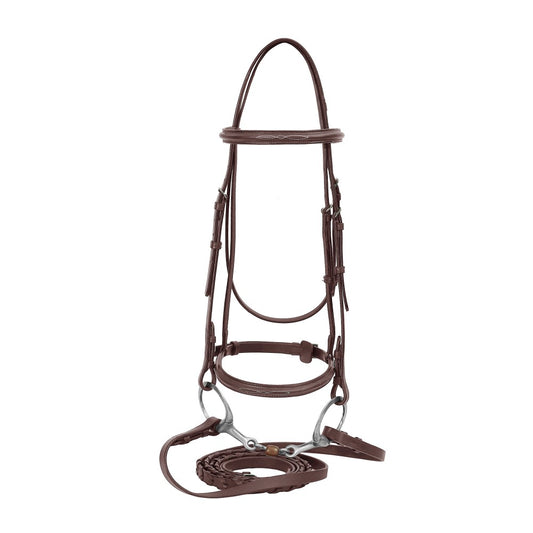 Henri de Rivel Advantage Fancy Raised Snaffle Bridle With Laced Reins
