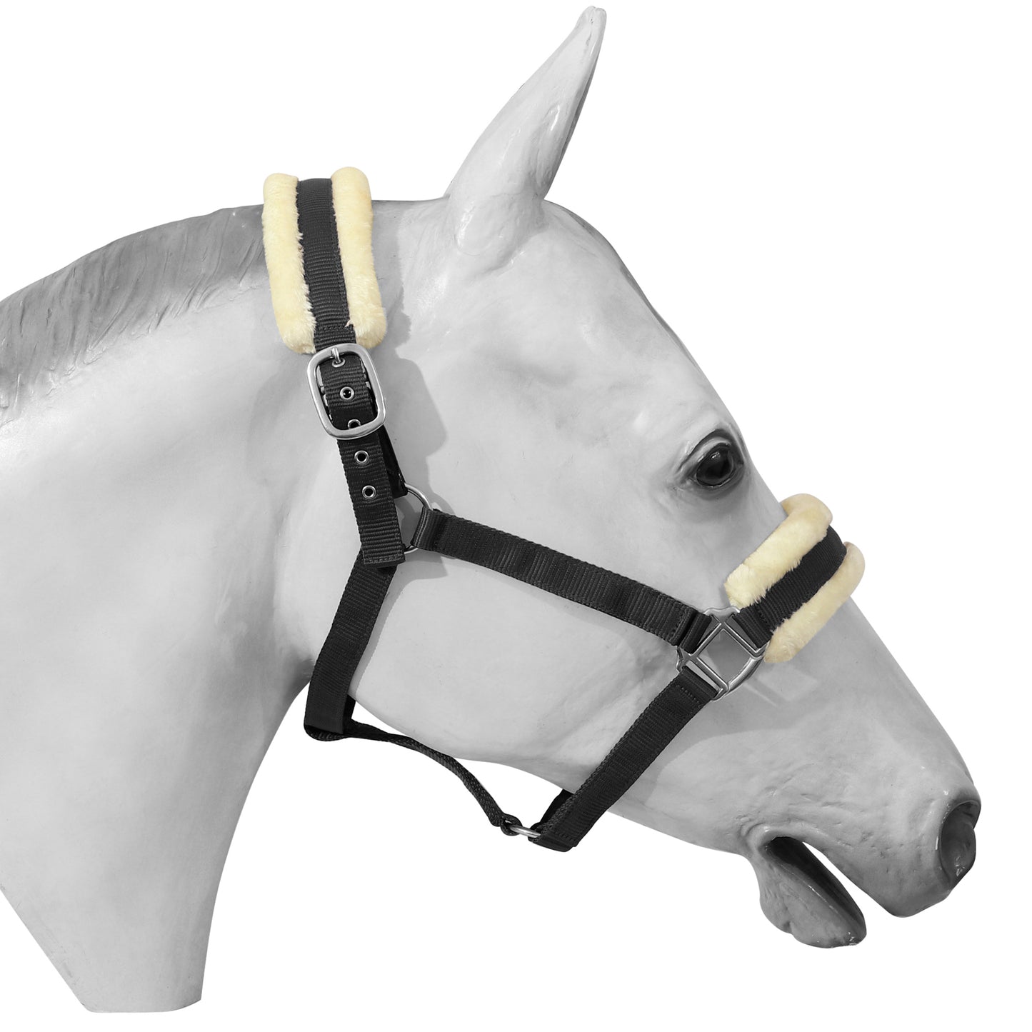 Henri de Rivel Sherpa Fleece Halter with Leather Breakaway