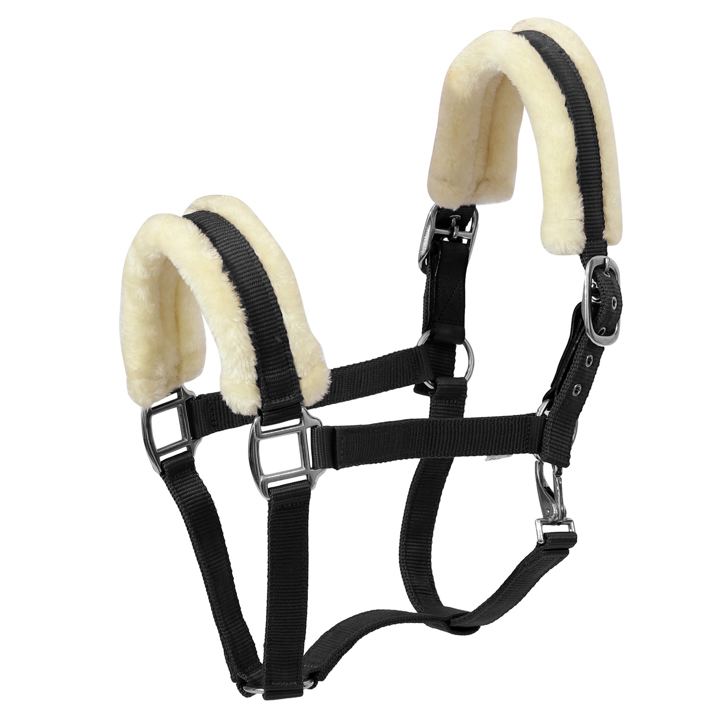 Henri de Rivel Sherpa Fleece Halter with Leather Breakaway
