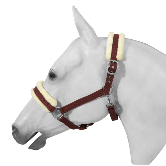 Henri de Rivel Sherpa Fleece Halter with Leather Breakaway