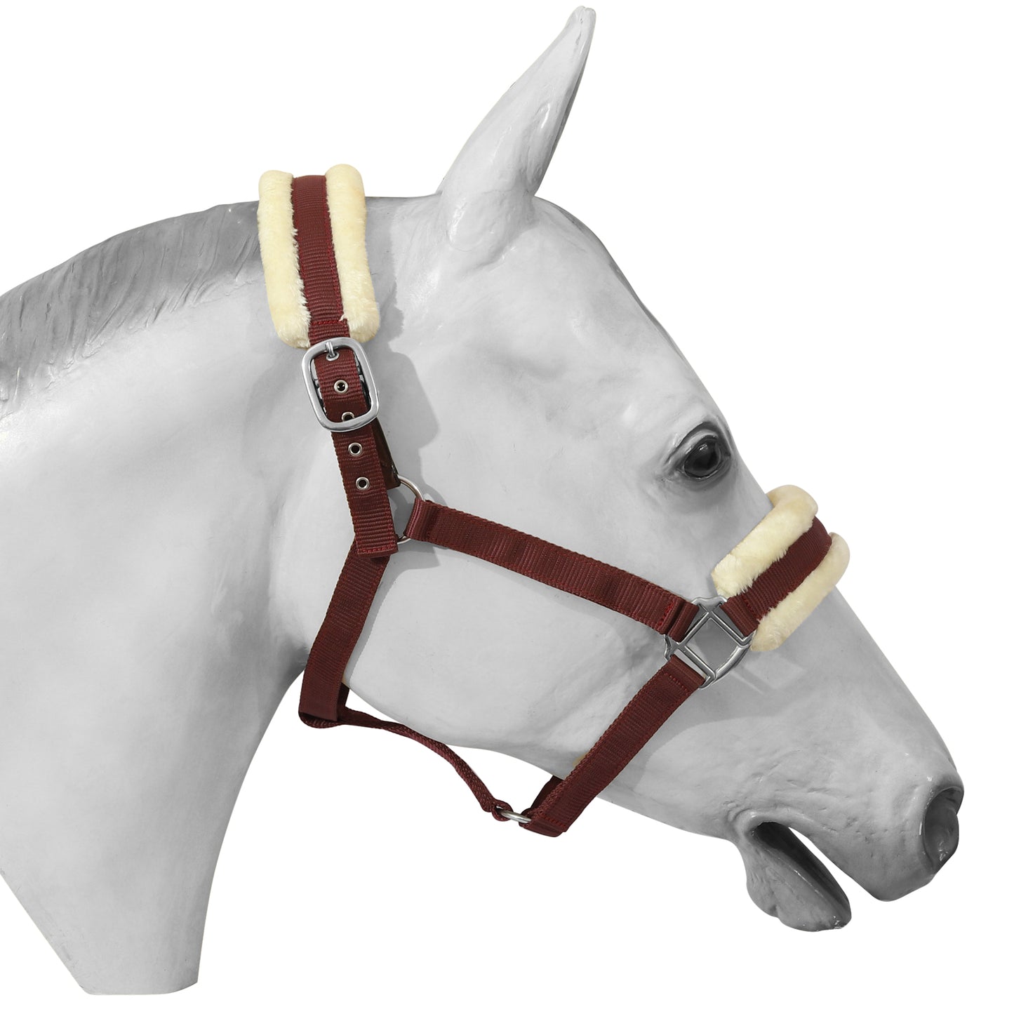 Henri de Rivel Sherpa Fleece Halter with Leather Breakaway