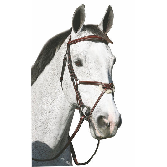 Henri de Rivel Pro Mono Crown Raised Figure Eight Bridle with Rubber Reins