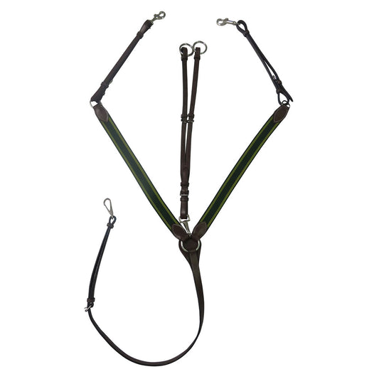 Henri de Rivel Pro Elastic Breastplate Martingale with Running Attachment