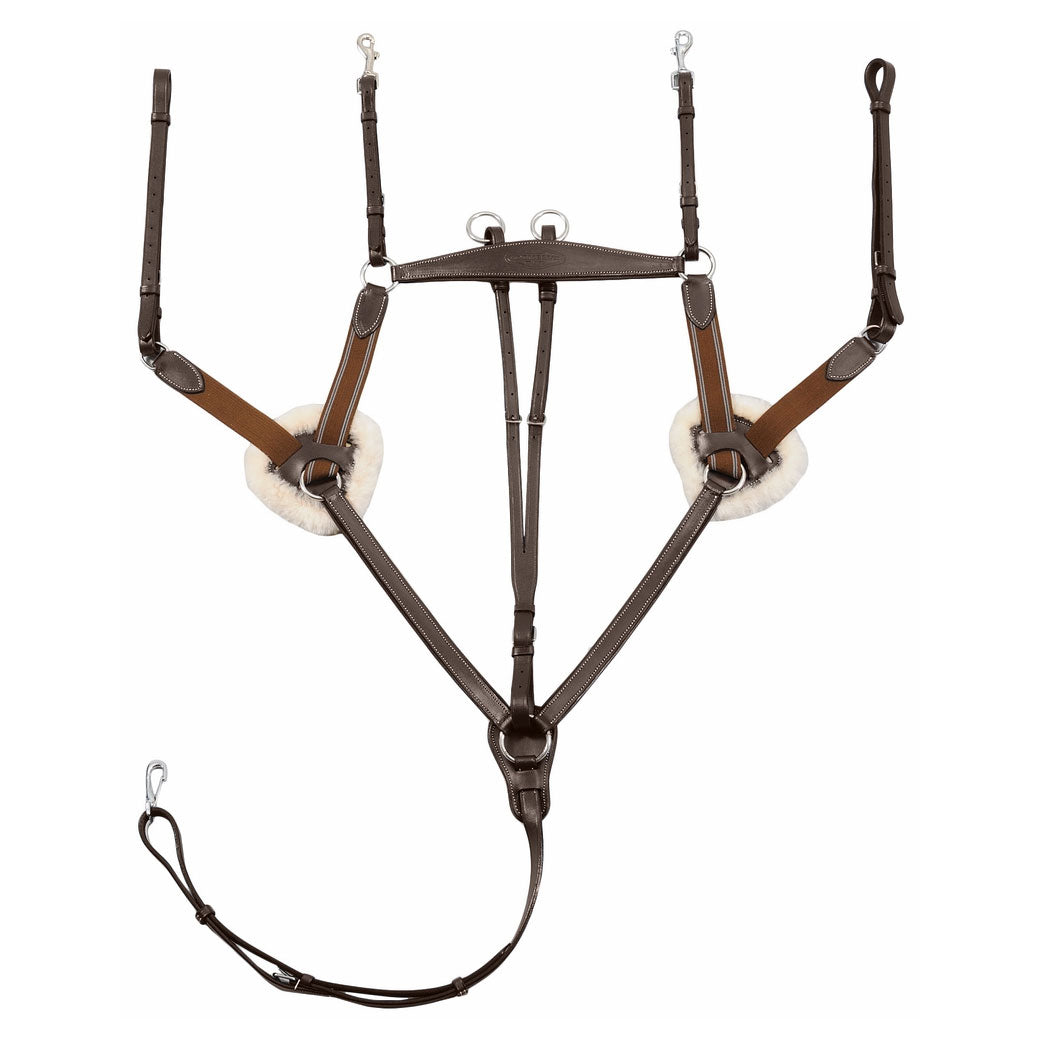 Henri de Rivel Pro 5 Point Elastic Breastplate Martingale with Running Attachment