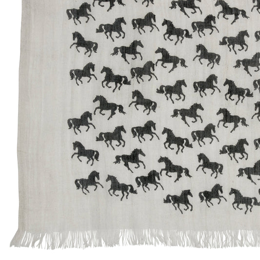 AWST Int'l “Lila” Horse Silhouettes Scarf