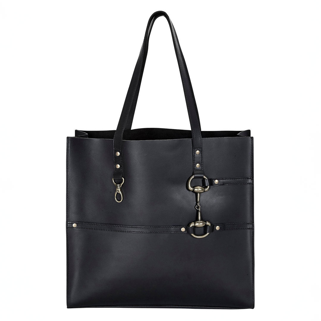 AWST Int'l Snaffle Bit Leather Tote Bag