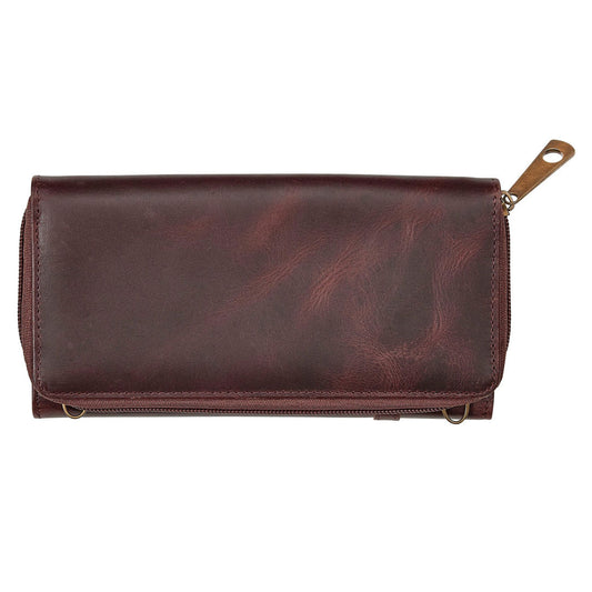 AWST Int'l Snaffle Bit Leather Cross Body Wallet