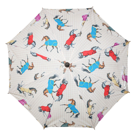 AWST Int'l Lila Umbrella-Horses in Blankets