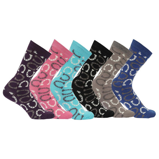 AWST Int'l Lucky Horseshoes Socks 6 pack