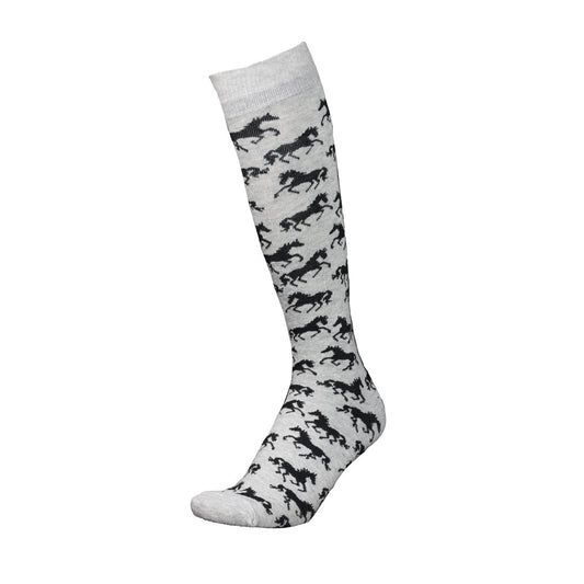 AWST Int'l Ladies "Lila" Galloping Horses Knee Socks - 6 Pack