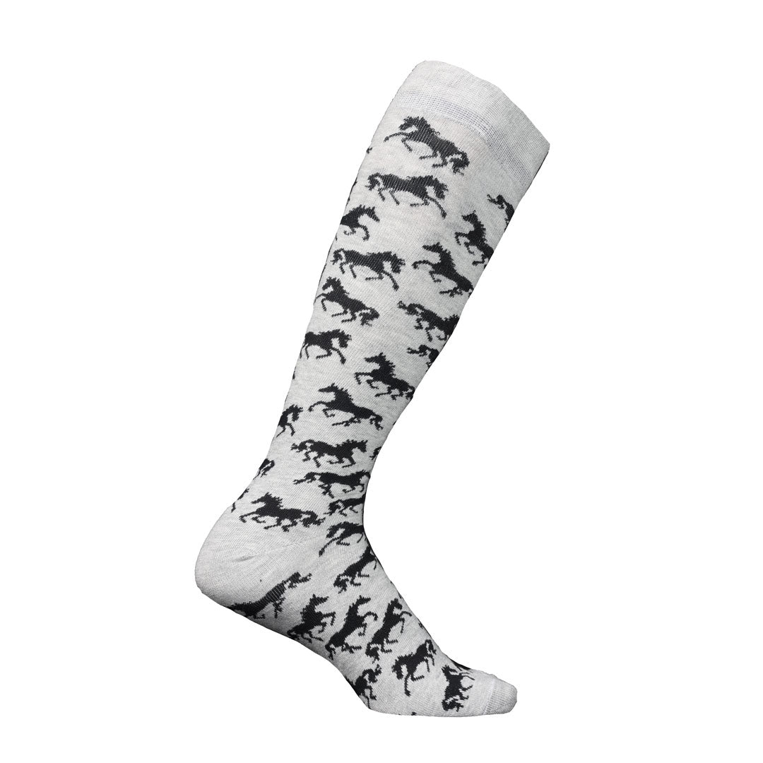 AWST Int'l Ladies "Lila" Galloping Horses Knee Socks - 6 Pack