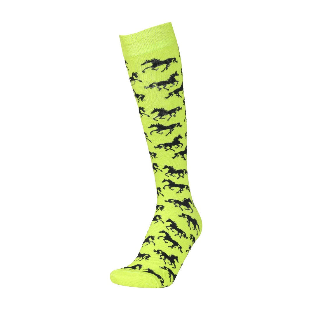 AWST Int'l Ladies "Lila" Galloping Horses Knee Socks - 6 Pack