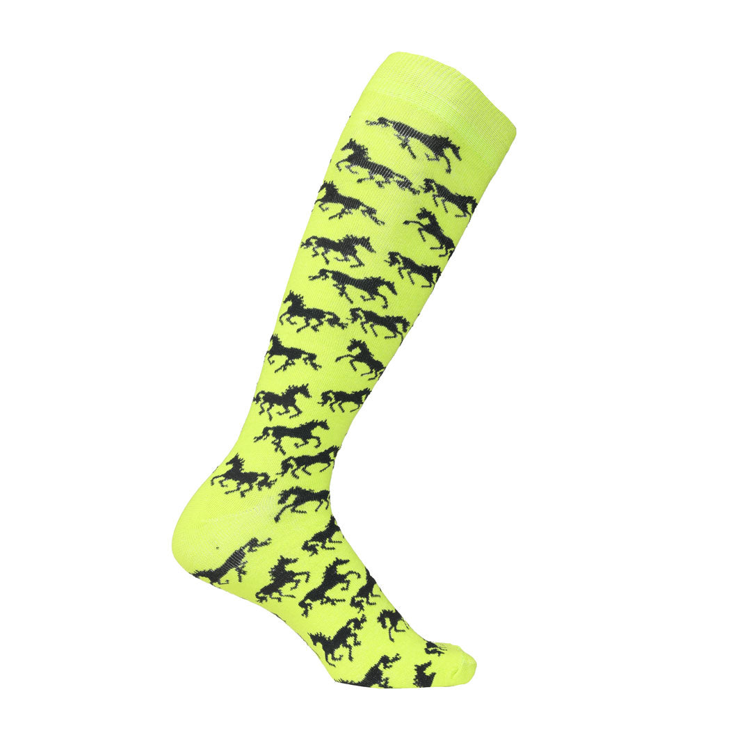 AWST Int'l Ladies "Lila" Galloping Horses Knee Socks - 6 Pack