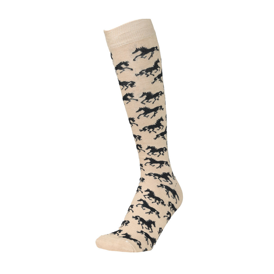 AWST Int'l Ladies "Lila" Galloping Horses Knee Socks - 6 Pack