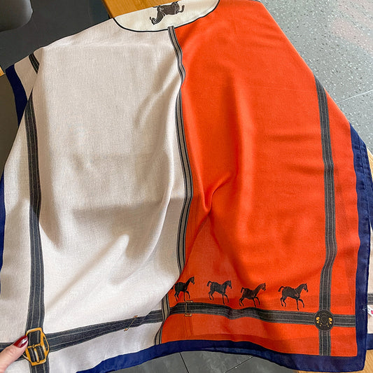 AWST Int'l Strap Goods" Cotton Linen Scarf