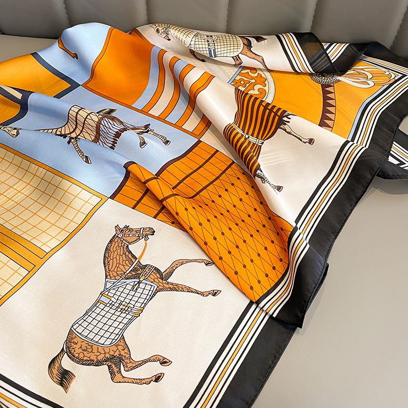AWST Int'l Horses in Blankets Silky Scarf