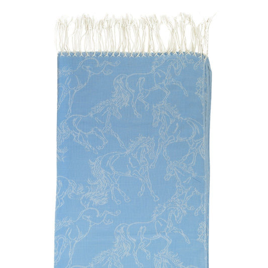 AWST Int'l Lila Linear Horses Pashmina Scarf - JPC Equestrian.com