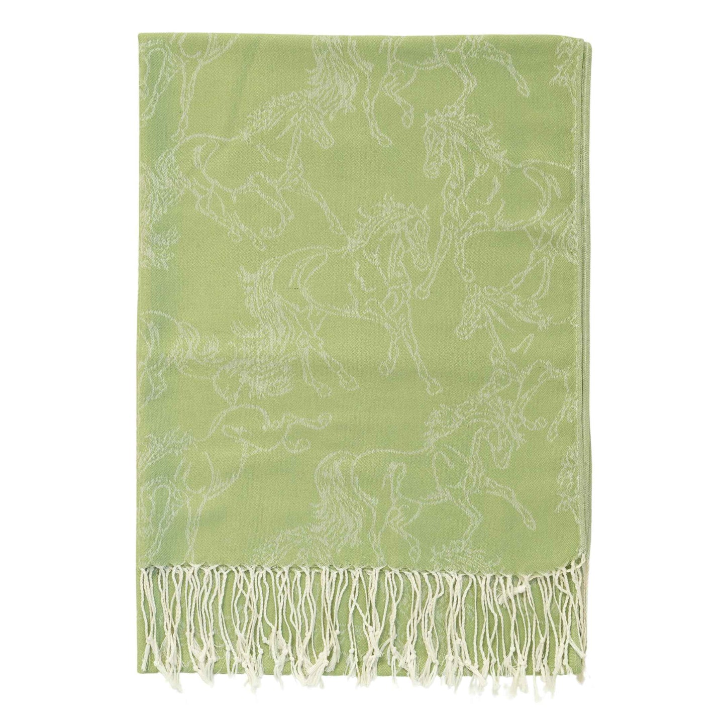 AWST Int'l Lila Linear Horses Pashmina Scarf - JPC Equestrian.com