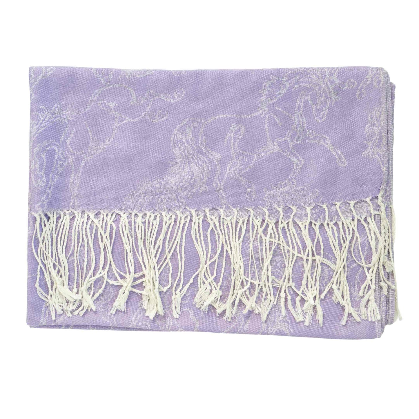 AWST Int'l Lila Linear Horses Pashmina Scarf - JPC Equestrian.com