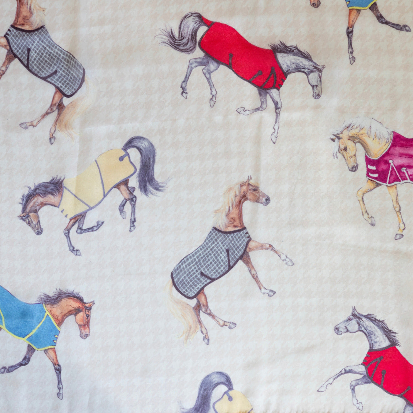 AWST Int'l Lila Horses in Blankets Scarf - JPC Equestrian.com