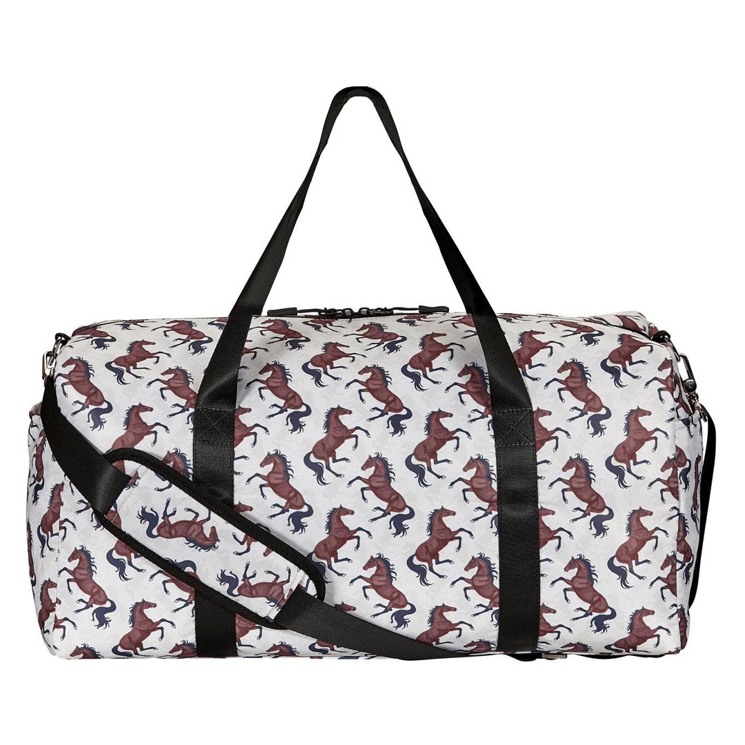 AWST Intl "Lila" Galloping Bay Horses Duffle Bag