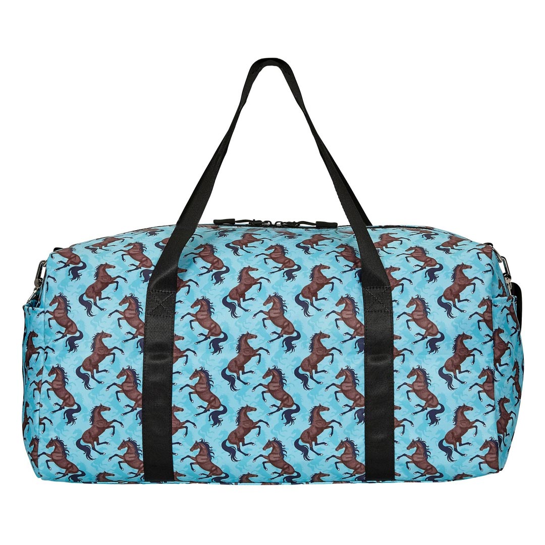 AWST Intl "Lila" Galloping Bay Horses Duffle Bag